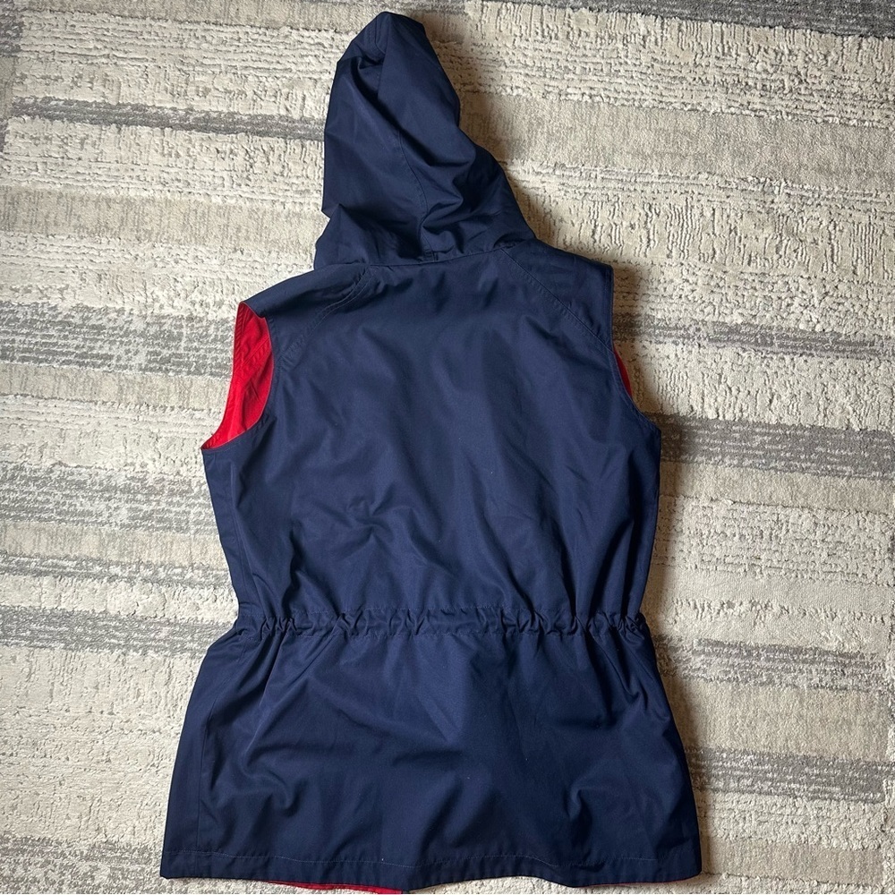 Ralph Lauren Reversible Hooded Utility Vest Red & Navy – Women’s Size M - Picture 9 of 11